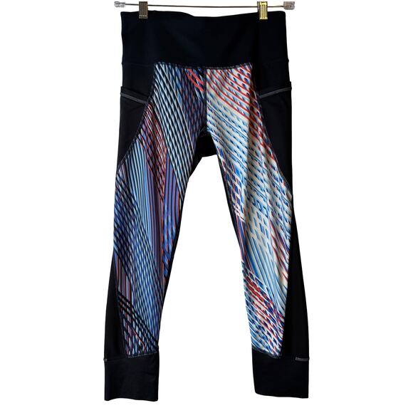 Athleta Mosaic Relay Multicolor Geometric Capri Leggings - Size Small - Picture 2 of 7